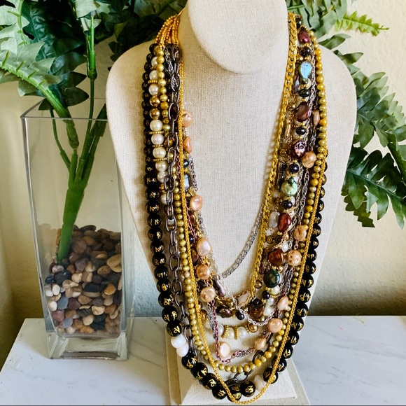 Handmade multi-strand necklace - Picture 8 of 11